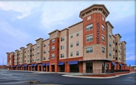 Mixed Used Building Construction by Pinnacle Construction - Colonnade Apartments, Harrisonburg, Virginia